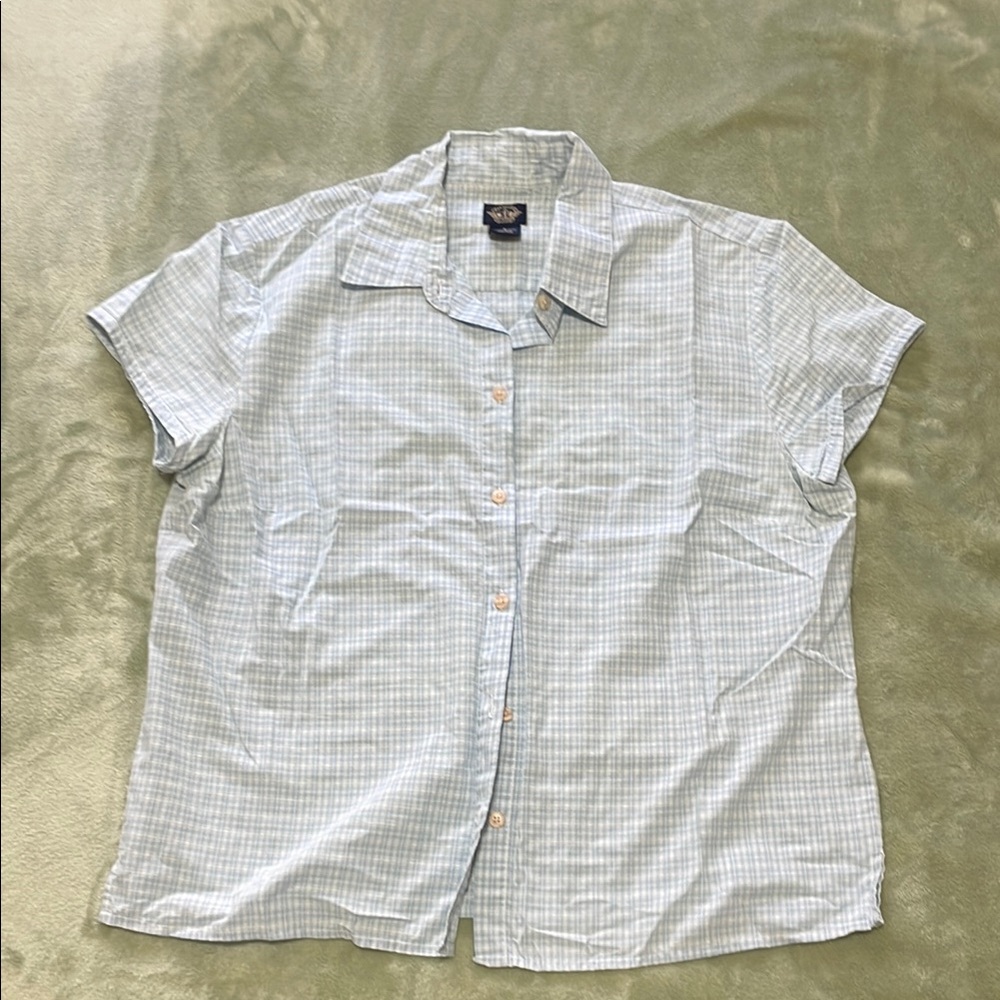 vintage Dockers 100% cotton button up short sleeve shirt size Large